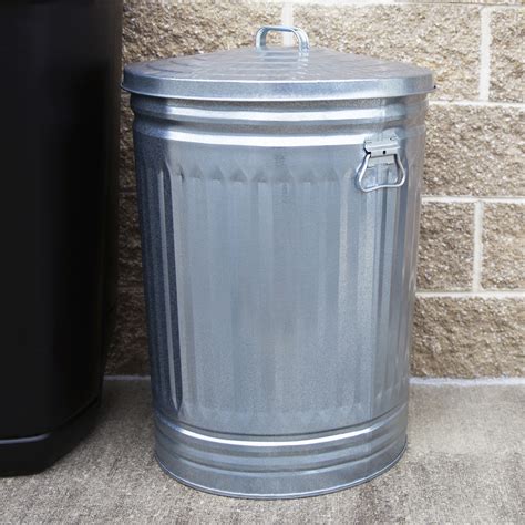 steel garbage box|40 gallon metal trash can.